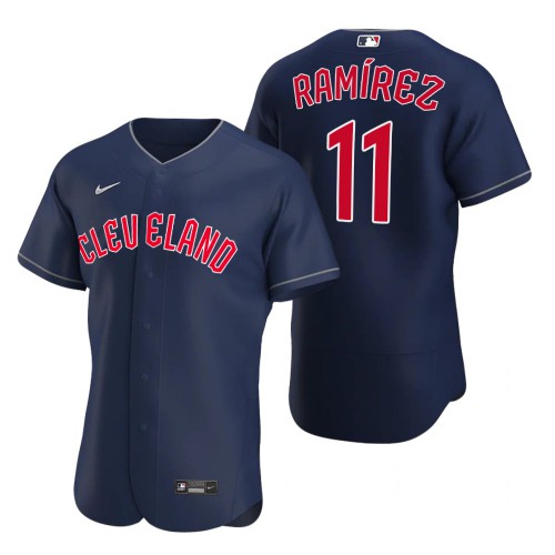 Cleveland Guardians #11 Jose Ramirez Navy Men's 2022 Authentic Alternate Jersey Men's