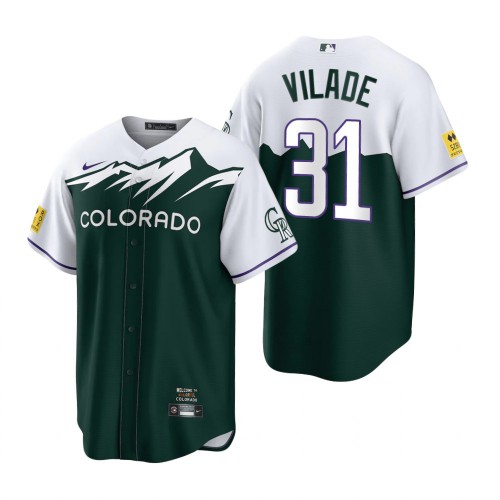 Colorado Colorado Rockies #31 Ryan Vilade Green Men's 2022 City Connect Game Jersey Men's