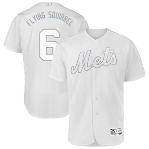 New York New York Mets #6 Jeff McNeil Flying Squirrel Majestic 2019 Players' Weekend Flex Base Authentic Player Jersey White Men's