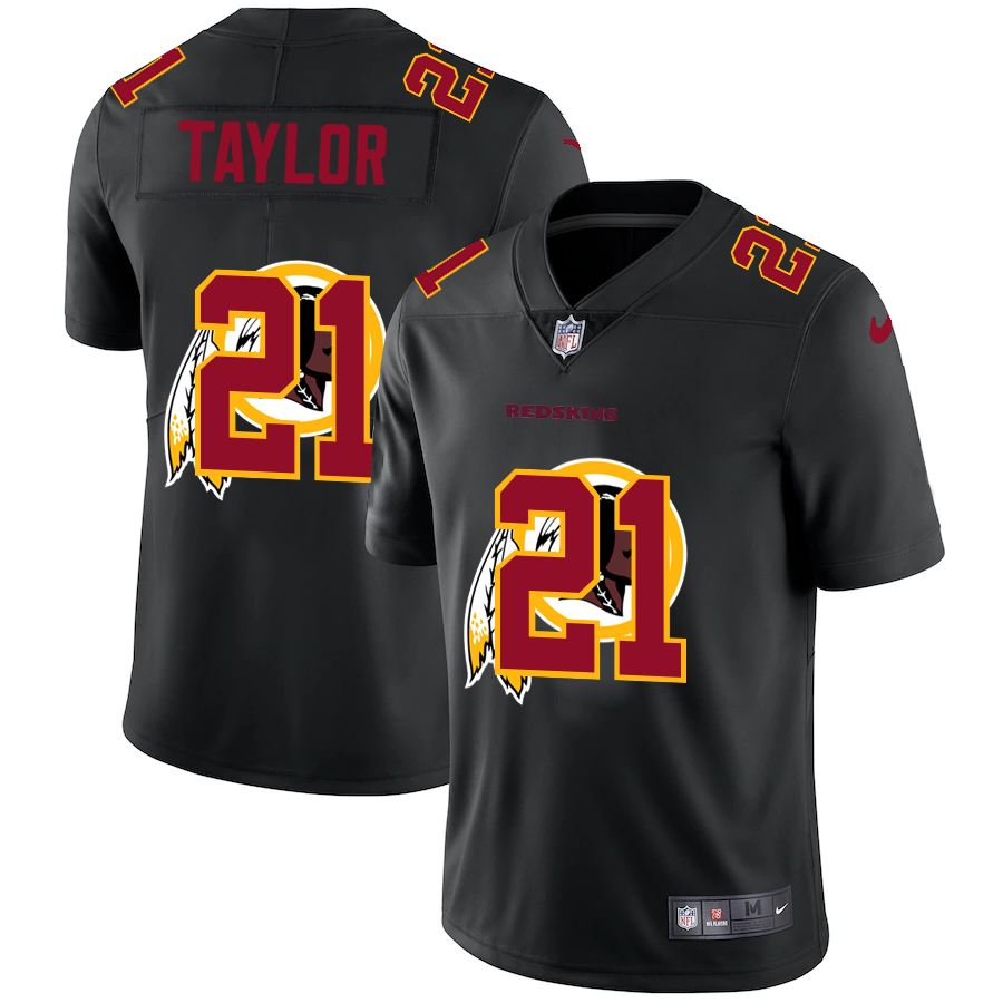 Washington Commanders #21 Sean Taylor Men's Team Logo Dual Overlap Limited Jersey Black