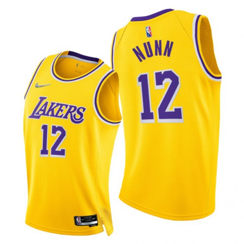 Los Angeles Lakers #12 Kendrick Nunn Youth 2021-22 75th Diamond Anniversary Jersey Gold Youth