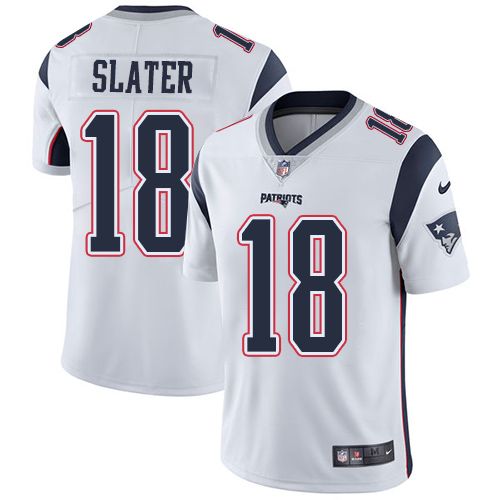 Patriots #18 Matt Slater White Men's Stitched Vapor Untouchable Limited Jersey