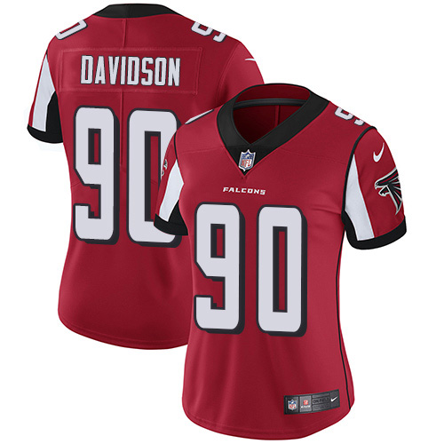 Atlanta Falcons #90 Marlon Davidson Red Team Color Women's Stitched Vapor Untouchable Limited Jersey Womens