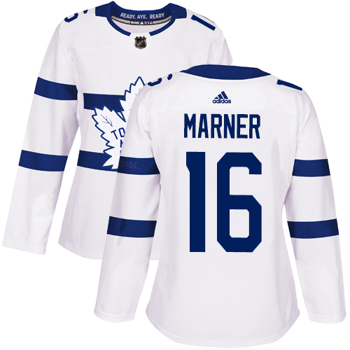 Adidas Maple Toronto Maple Leafs #16 Mitchell Marner White Authentic 2018 Stadium Series Women's Stitched Jersey Womens