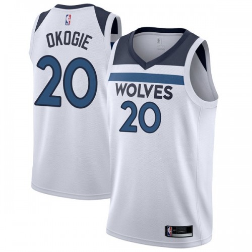 Minnesota Timberwolves #20 Josh Okogie White Womens Swingman Association Edition Jersey Womens
