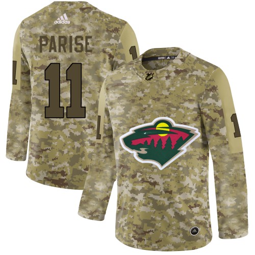 Adidas Minnesota Wild #11 Zach Parise Camo Authentic Stitched Jersey Men's