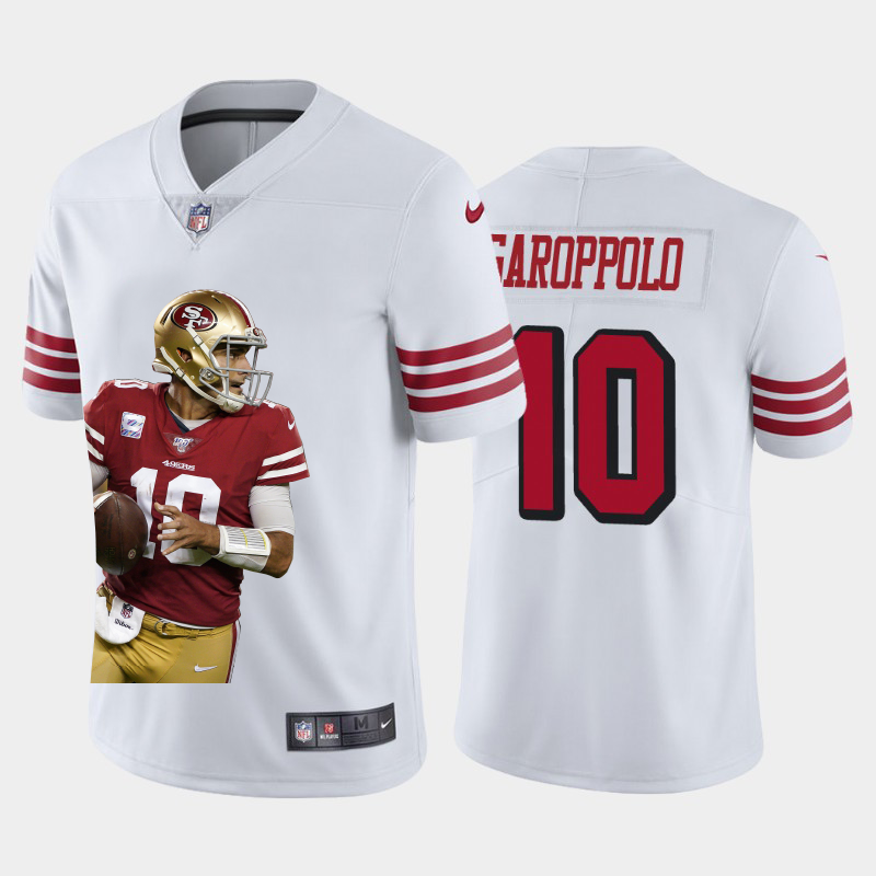 San Francisco 49ers #10 Jimmy Garoppolo Team Hero 3 Rush Vapor Limited Jersey White