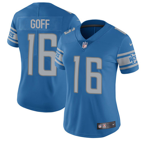 Detroit Lions #16 Jared Goff Blue Team Color Women's Stitched Vapor Untouchable Limited Jersey