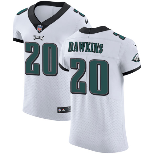 Eagles #20 Brian Dawkins White Men's Stitched Vapor Untouchable Elite Jersey