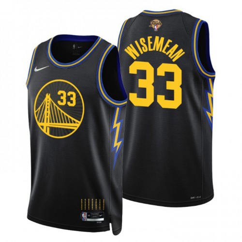 Golden State Golden State Warriors #33 James Wiseman Youth Black Swingman 2022 Finals City Edition Jersey Youth