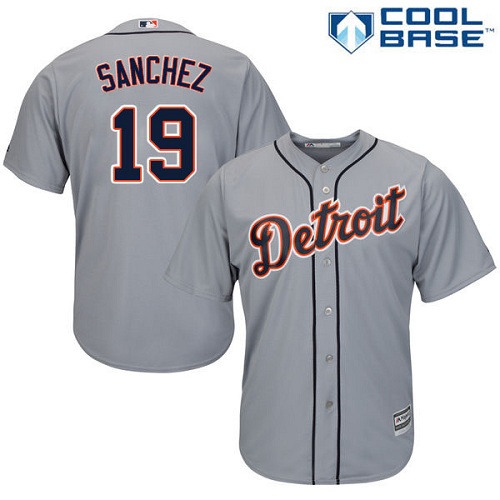 Detroit Tigers #19 Anibal Sanchez Grey Cool Base Stitched Youth Jersey Youth