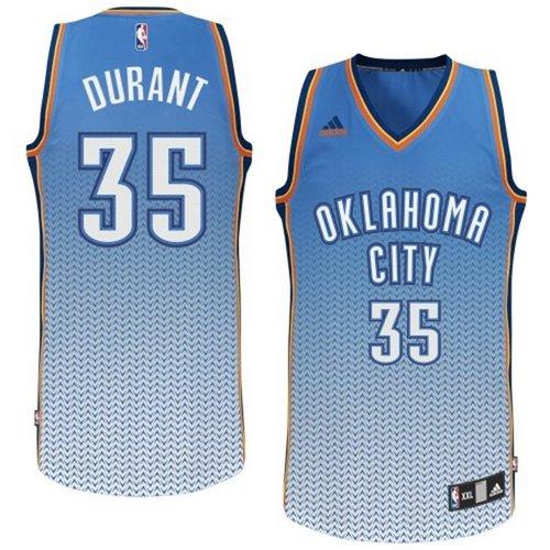 Oklahoma City Thunder #35 Kevin Durant Blue Resonate Fashion Swingman Stitched Jersey Mens