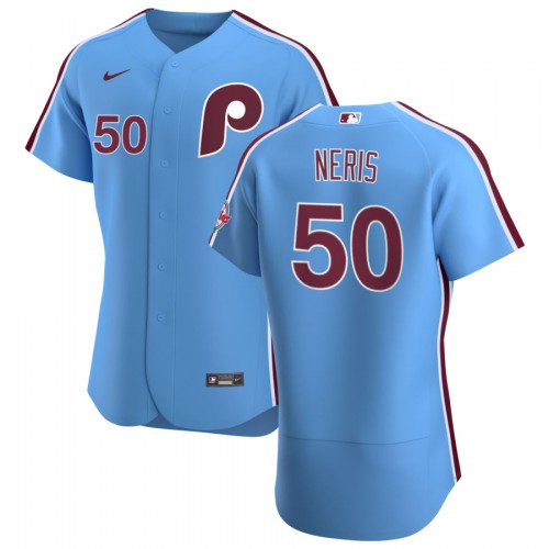 Philadelphia Philadelphia Phillies #50 Hector Neris Men's Light Blue Alternate 2020 Authentic Player Jersey Men's