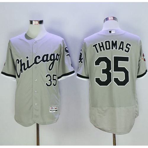 Chicago White Sox #35 Frank Thomas Grey Flexbase Authentic Collection Stitched Jersey Men's