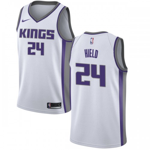 Sacramento Kings #24 Buddy Hield White Swingman Association Edition Jersey Mens