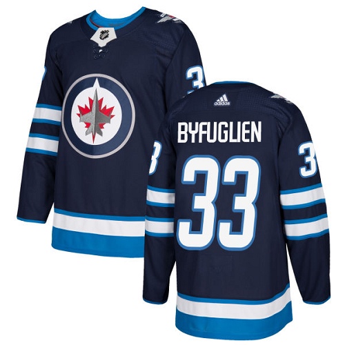 Adidas Winnipeg Jets #33 Dustin Byfuglien Navy Blue Home Authentic Stitched Youth Jersey Youth