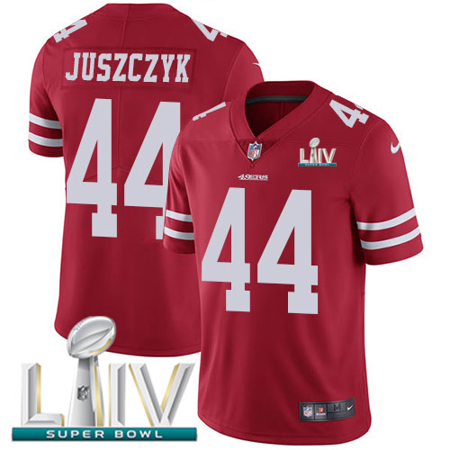 49ers #44 Kyle Juszczyk Red Super Bowl LIV 2020 Team Color Youth Stitched Vapor Untouchable Limited Jersey
