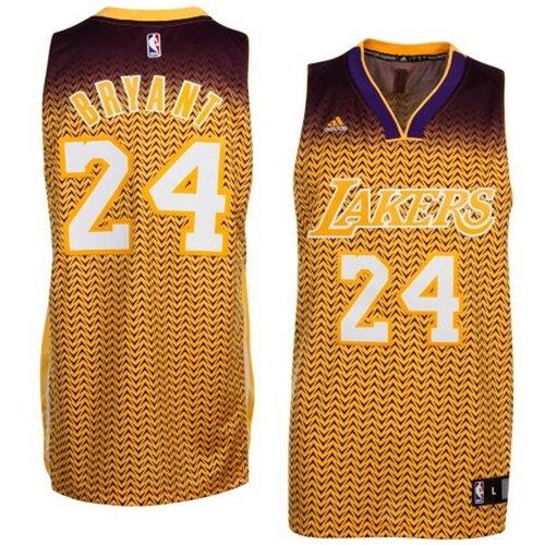 Los Angeles Lakers #24 Kobe Bryant Gold Resonate Fashion Swingman Stitched Jersey Mens