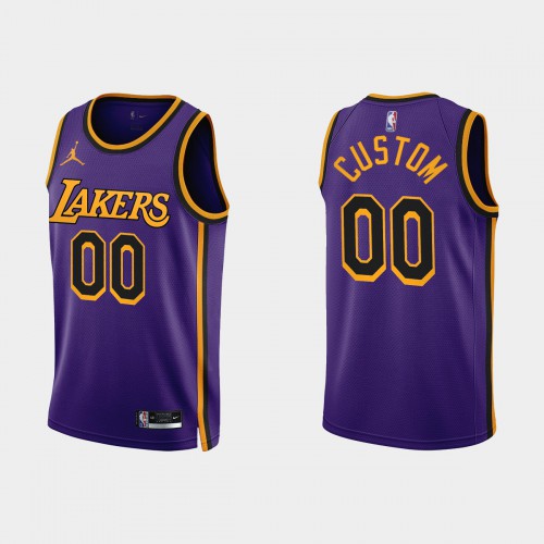 Los Angeles Lakers Custom Purple Men's 2022-23 Statement Edition Jersey