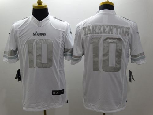 Vikings #10 Fran Tarkenton White Men's Stitched Limited Platinum Jersey