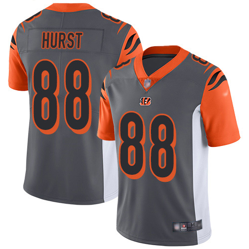 Bengals #88 Hayden Hurst Silver Men's Stitched Limited Inverted Legend Jersey
