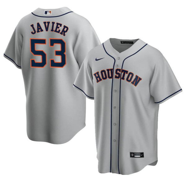 Men's Youth Women's Houston Astros 53 Replica 2020 Gray Road Cristian Javier Jersey