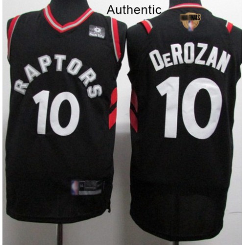 Toronto Raptors #10 DeMar DeRozan Black 2019 Finals Bound Authentic Statement Edition Jersey Mens