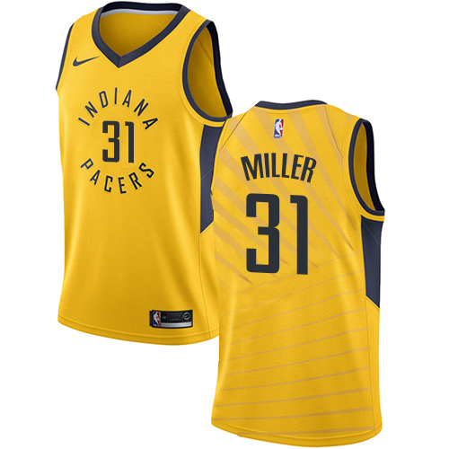 Indiana Pacers #31 Reggie Miller Gold Youth Swingman Statement Edition Jersey Youth