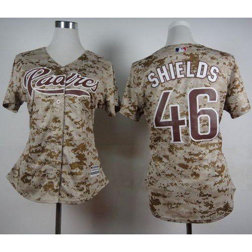 San Diego Padres #46 Craig Kimbrel Camo Alternate 2 Women's Stitched Jersey Womens