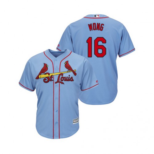 St.Louis Cardinals #16 Kolten Wong Horizon Blue Alternate 2019 Cool Base Stitched Jersey Men's