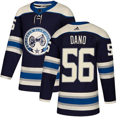 Adidas Columbus Blue Jackets #56 Marko Dano Navy Alternate Authentic Stitched Jersey Men's