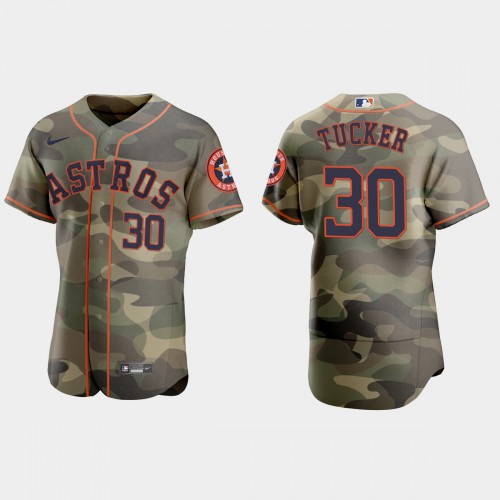 Houston Houston Astros #30 Kyle Tucker Men's 2021 Armed Forces Day Authentic Jersey -Camo Men's