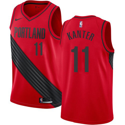 Portland Trail Blazers #11 Enes Kanter Red Statement Edition Youth Swingman Jersey Youth