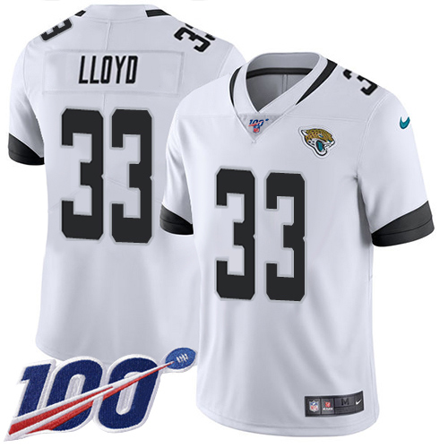 Jaguars #33 Devin Lloyd White Youth Stitched 100th Season Vapor Limited Jersey