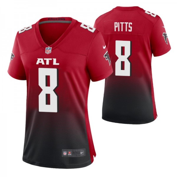 Women's Atlanta Falcons #8 Kyle Pitts Red Vapor Untouchable Limited Stitched Jersey