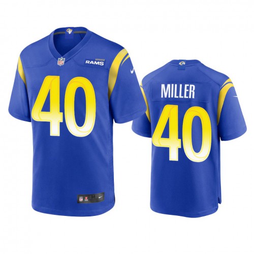 Los Angeles Los Angeles Rams #40 Von Miller Men's Game Jersey - Royal Men's