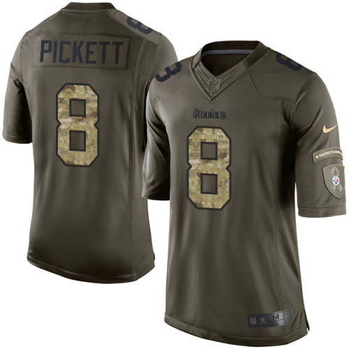 Steelers #8 Kenny Pickett Green Men's Stitched Limited 2015 Salute To Service Jersey