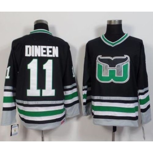 Hartford Whalers #11 Kevin Dineen Black CCM Throwback Stitched Jersey Men's