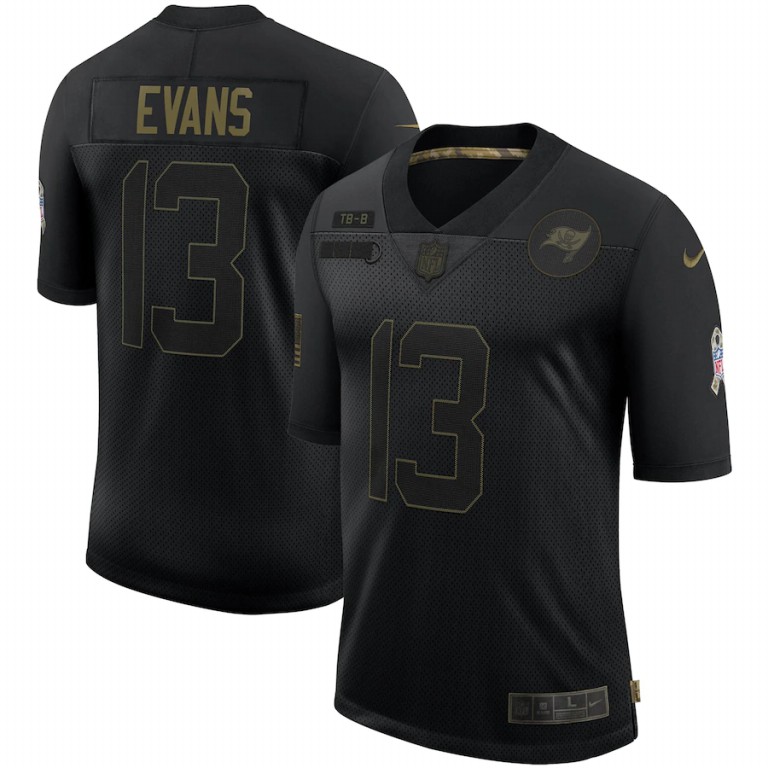 Tampa Bay Buccaneers #13 Mike Evans 2020 Salute To Service Limited Jersey Black
