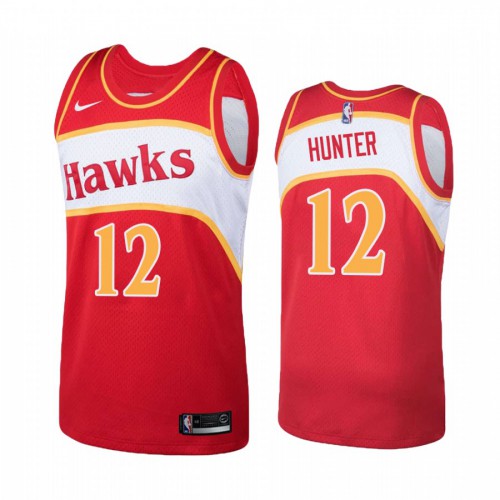 Atlanta Hawks #12 DeAndre Hunter Hardwood Classic Red Jersey Mens