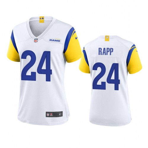 Los Angeles Los Angeles Rams #24 Taylor Rapp Women's Alternate Game Jersey - White Womens
