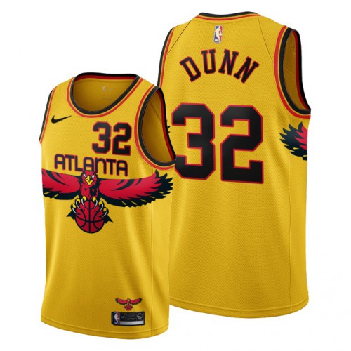 Atlanta Atlanta Hawks #32 Kris Dunn Youth 2021-22 City Edition Gold Jersey Youth