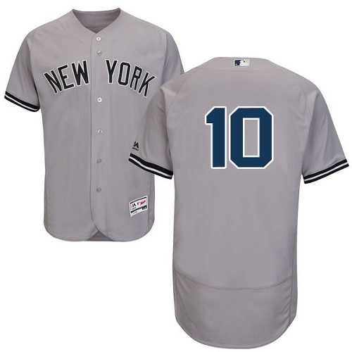 New York Yankees #10 Phil Rizzuto Grey Flexbase Authentic Collection Stitched Jersey Men's