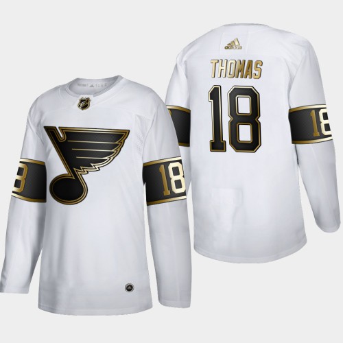 St. Louis St. Louis Blues #18 Robert Thomas Men's Adidas White Golden Edition Limited Stitched Jersey Men's