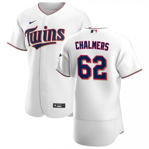 Minnesota Minnesota Twins #62 Dakota Chalmers Men's White Home 2020 Authentic Player Jersey Men's