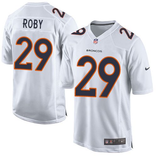 Denver Broncos #29 Bradley Roby White Men's Stitched Game Event Jersey Men's