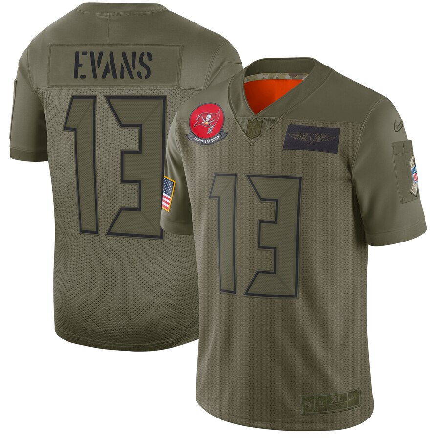 Buccaneers #13 Mike Evans Camo Men's Stitched Limited 2019 Salute To Service Jersey