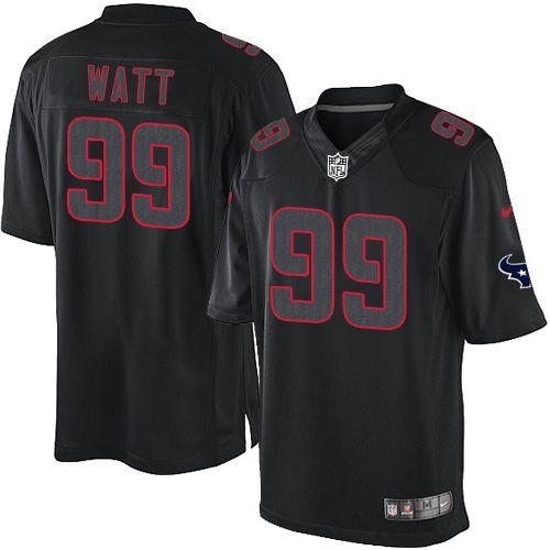 Houston Texans #99 J.J. Watt Black Men's Stitched Impact Limited Jersey Men's