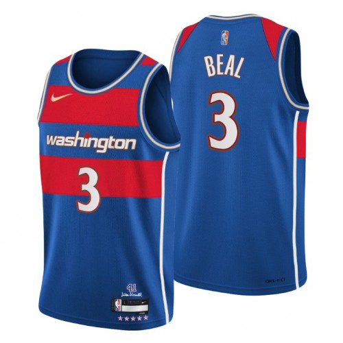 Washington Washington Wizards #3 Bradley Beal Mens Blue 2021/22 Swingman Jersey - City Edition Mens
