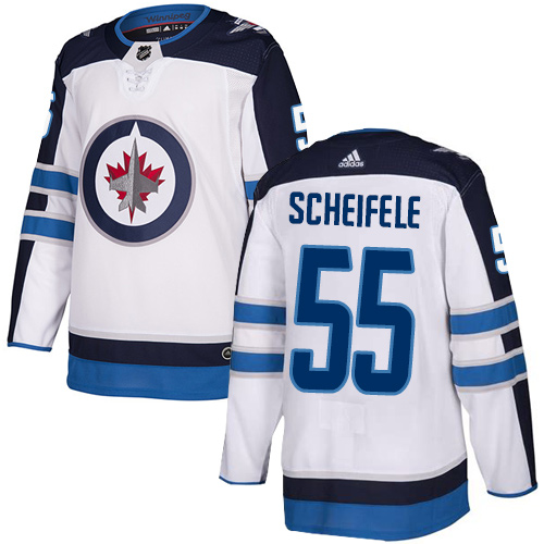 Adidas Winnipeg Jets #55 Mark Scheifele White Road Authentic Stitched Youth Jersey Youth